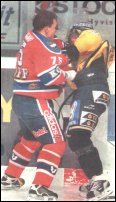Goin' toe-to-toe...